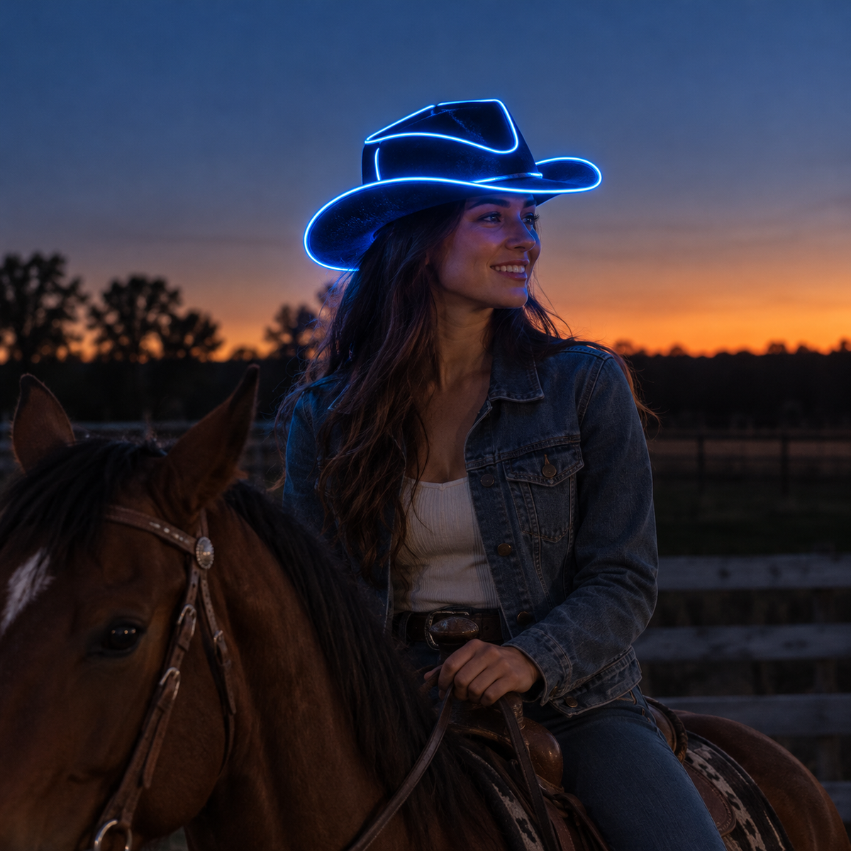Chapeau de cowboy lumineux LumaRein